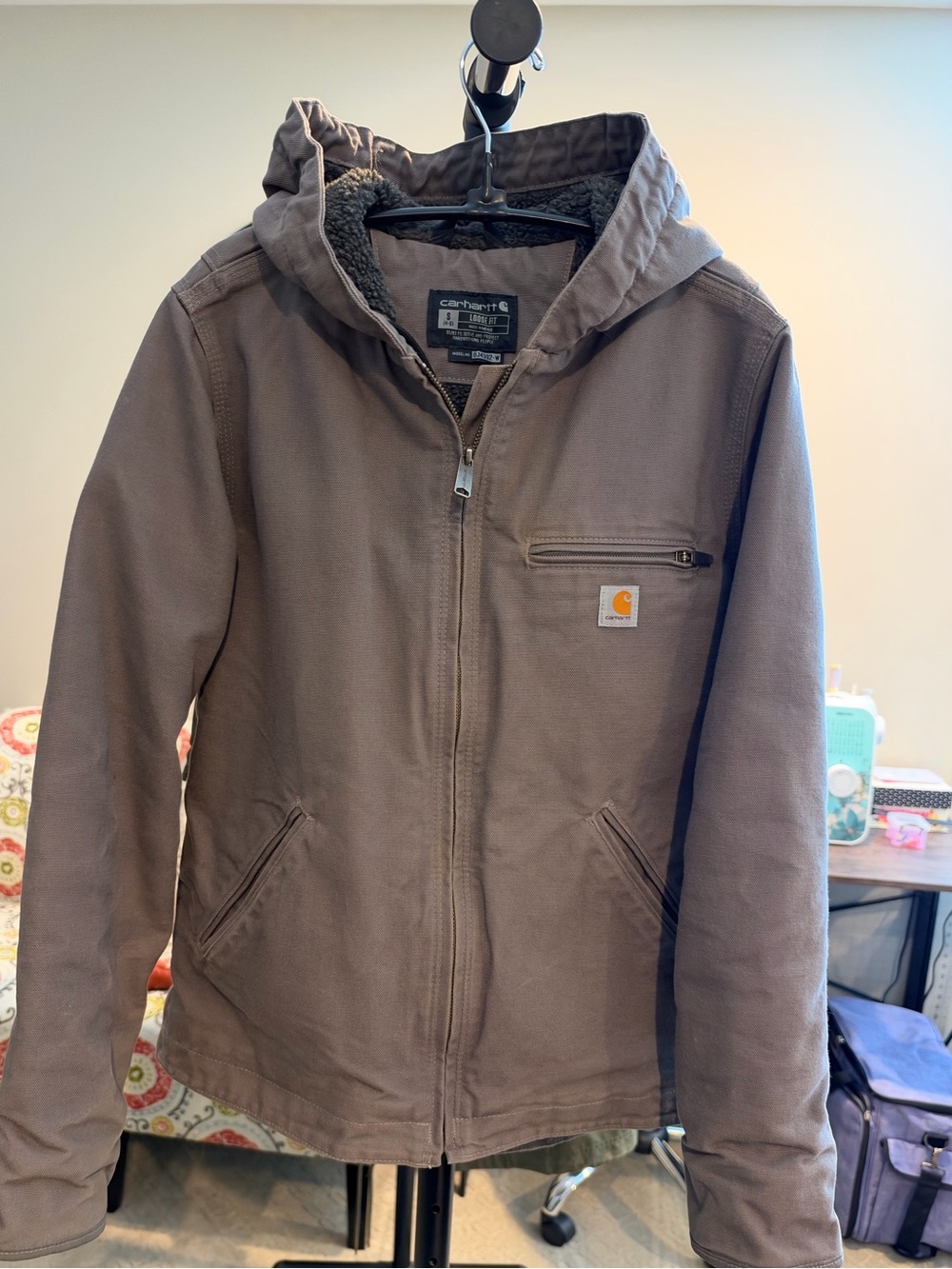 Carhartt Brown Hooded Bomber Jacket